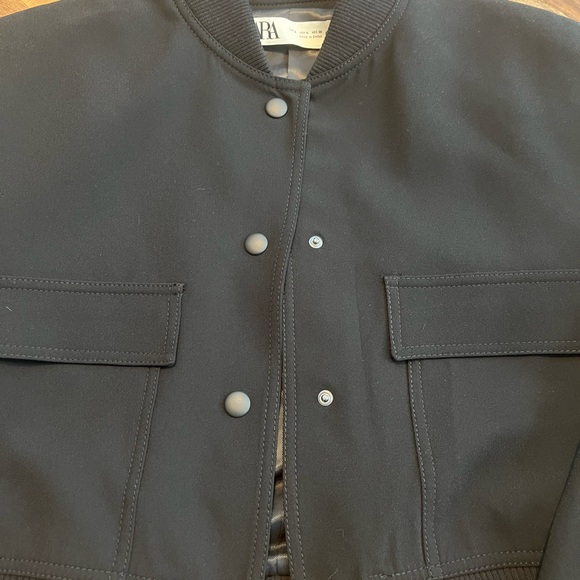 ZARA MAXI POCKET BOMBER JACKET - Picture 6 of 8